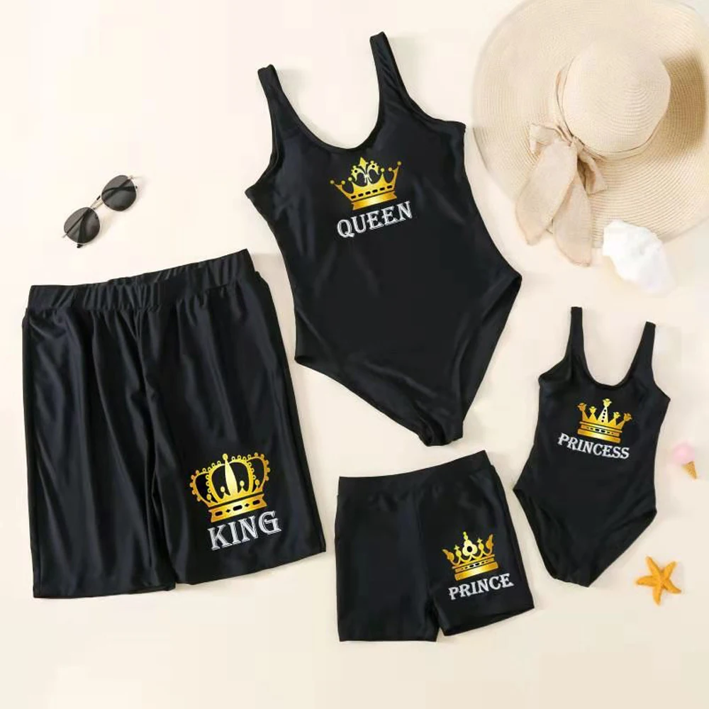 Mommy And Me Clothes Family Swimwear Dad and Me Beachwear Clothes Mother Daughter Swimsuit Matching Bikini Women Girls