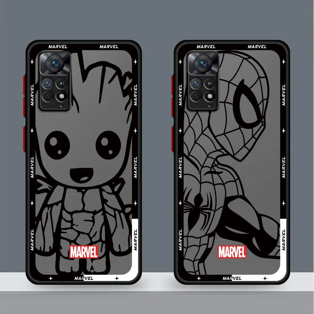 Cover Custodia Morbida Rigida Per Pc Per Xiaomi Redmi Note 11 Pro 11T 12S 10S 12 13 Pro 9T 11S 9S 10 Pro 9 13 Pro Marvel Spiderman Venom