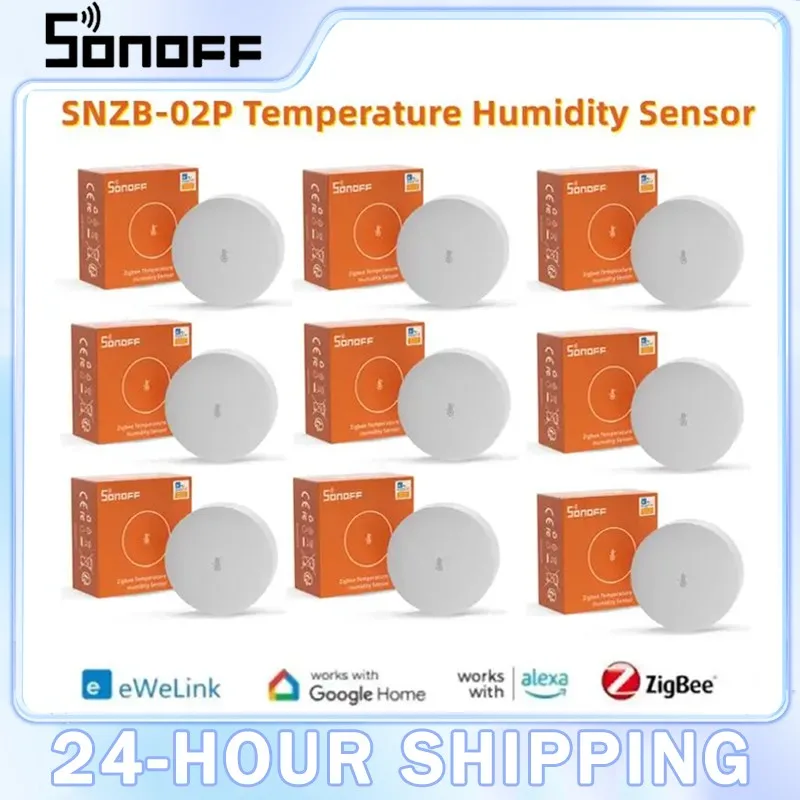 

SONOFF SNZB-02P Zigbee Temperature Humidity Sensor High Accuracy Alert Smart Scene Via EWeLink Work With Multiple Gateways