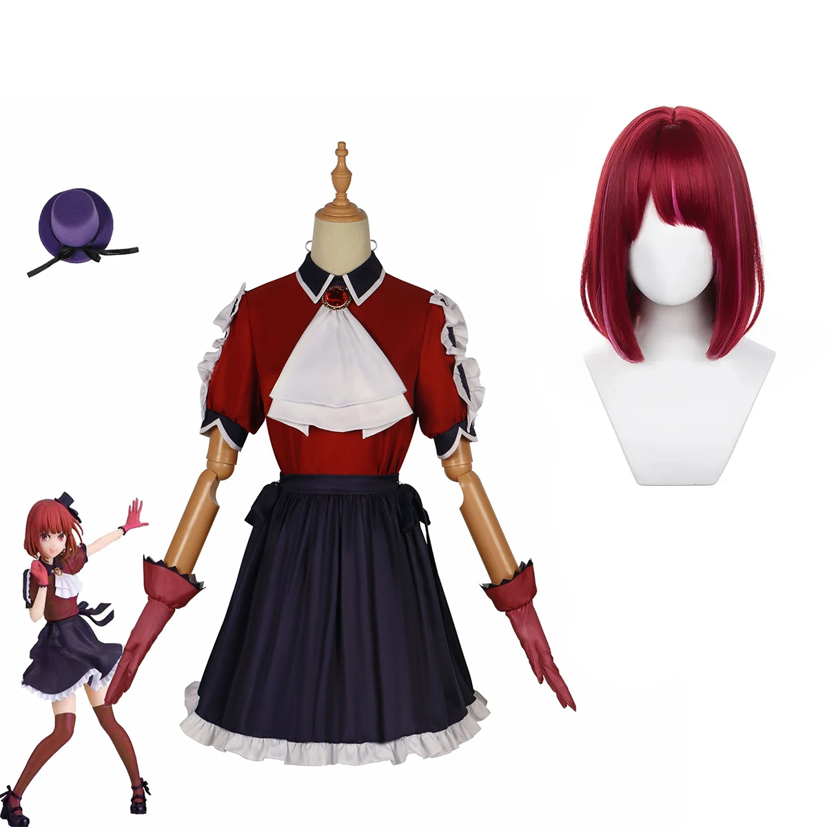 

Anime Oshi No Ko Arima Kana Cosplay Wig Shirt Skirt Synthetic Fiber Halloween Christmas Carnival Party Clothes