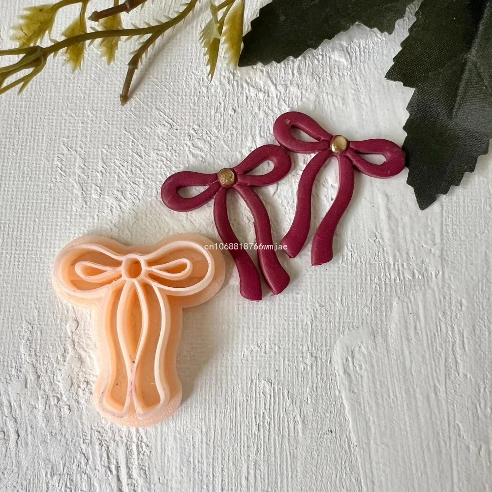 Bow Clay Cutters Valentine's Day Romantic Bowknot Polymer Clay Earring Moulds Dangle Pendant Jewelry Cutting Molds polymer clay cutter