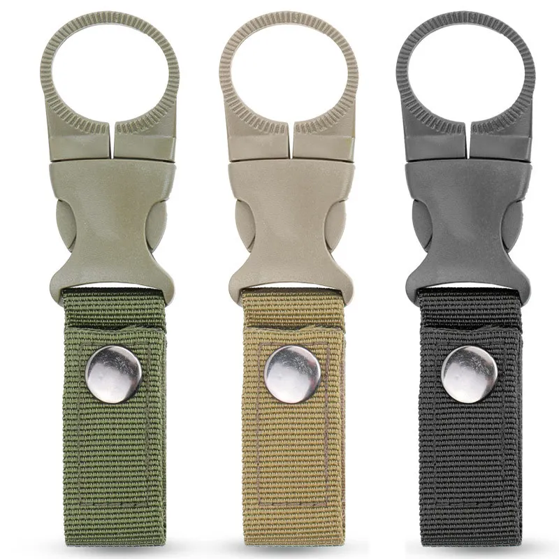 

Webbing Buckle Hook Water Bottle Holder Clip Outdoor Military Nylon EDC Climb Carabiner Belt Backpack Hanger Camp