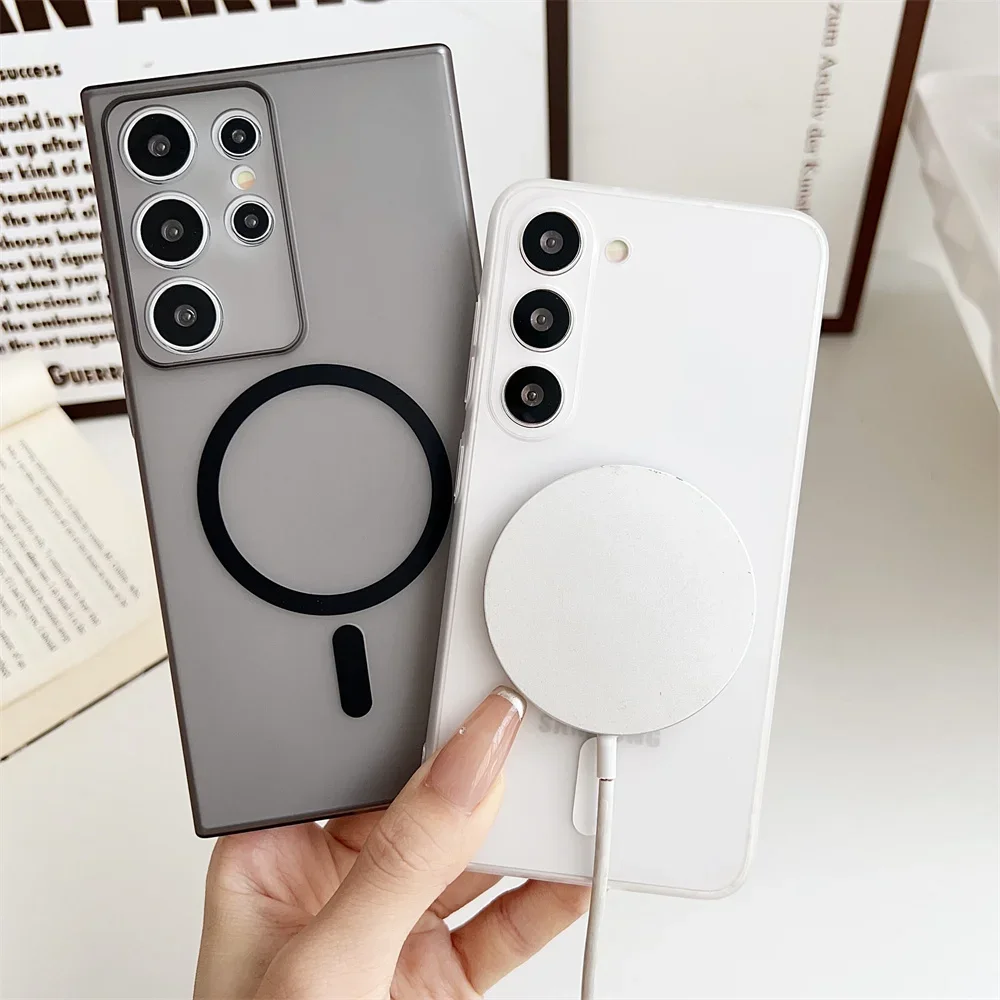 Matte Transparent Ultra-Thin Magnetic Phone Case with Lens Protection