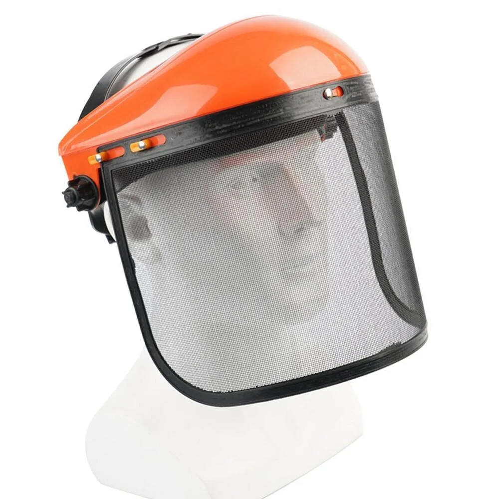 Safety Helmet face shield mask garden trimmer helmet Chainsaw Helmet Mesh Face Shield For Electric Cutting Forestry Logging Mower Gardening Protection Splash Prevention