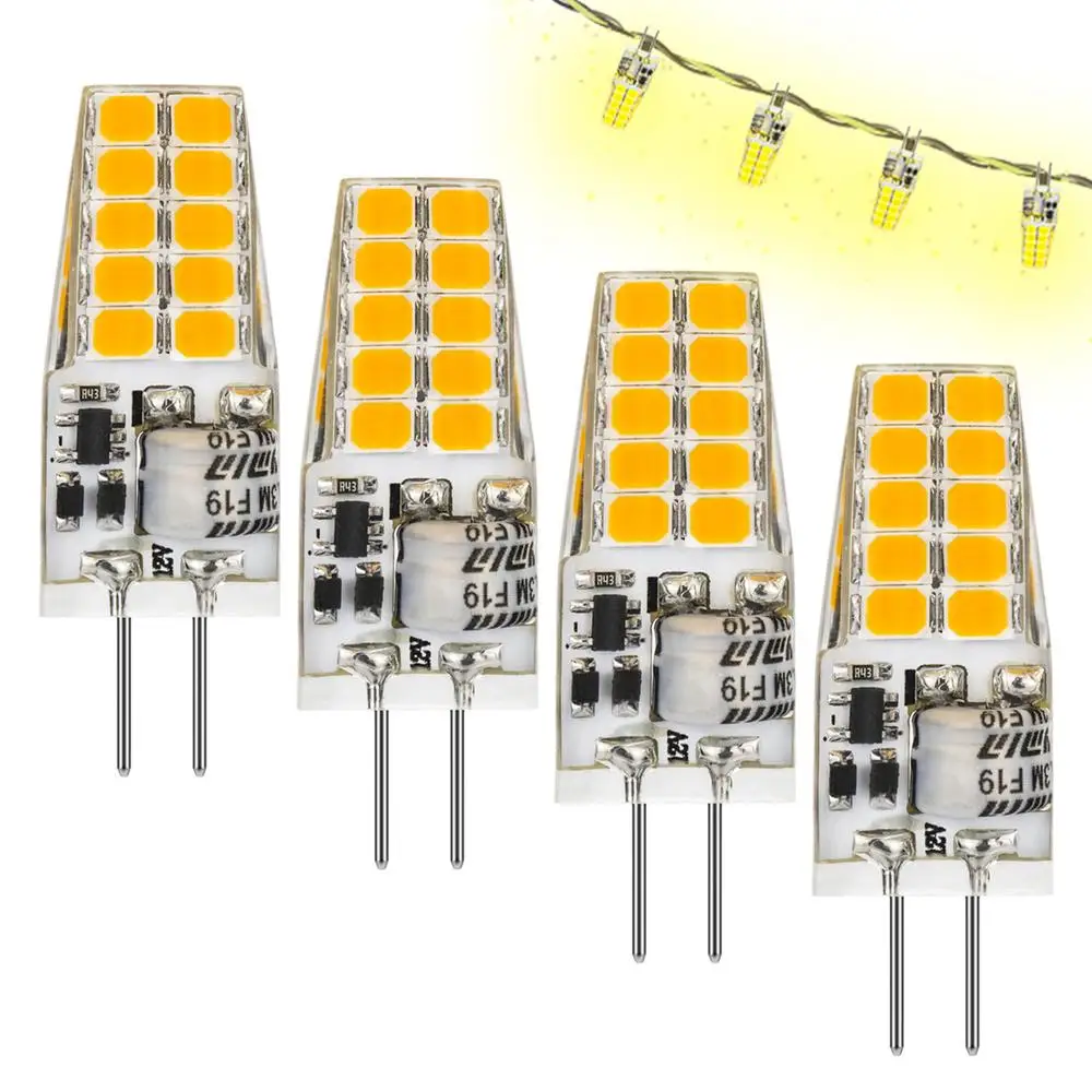 Bi-Pin Base Light Bulbs 4pcs Halogen Bulb Replacement Landscape Daylight Lamp G4 40W Halogen Bulb Not Dimmable Halogen Bulb