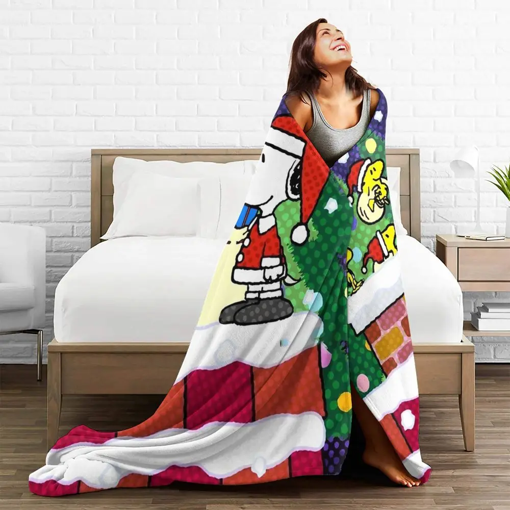 Description Picture 6 of itemSnoopy Peanuts Blanket Quality Soft Warm Halloween Throw Blanket Winter Camping Couch Chair Sofa Bed Fashion Bedspread