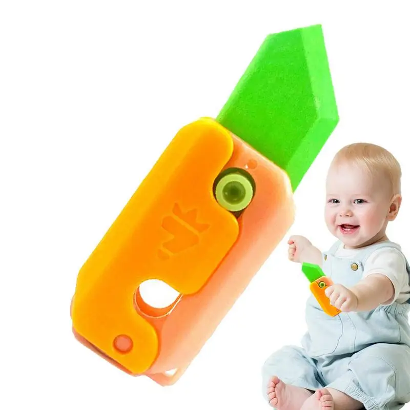 

Carrot Knives Stationery For Kids 3D Gravity Knives Carrot Knives Eraser Fun School Award 3D Carrot Gravity Knives Fidget Toys