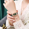 2PCS/Set Women's Watches Fashion Rectangle Leather Band Quartz Watch（Without Box） 2