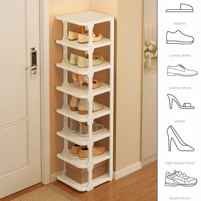 

Partition Folding Door Rack Saving Shoe Space For Organizer Small Multi Rack Storage Layer Shoes Cabinet Shoe Wall Simple Corner