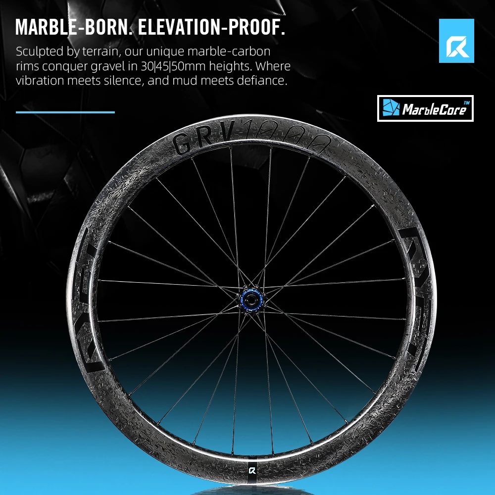 RYET 1280g Gravel Carbon Wheelset 52T Ceramic Ratchet Hub Pillar