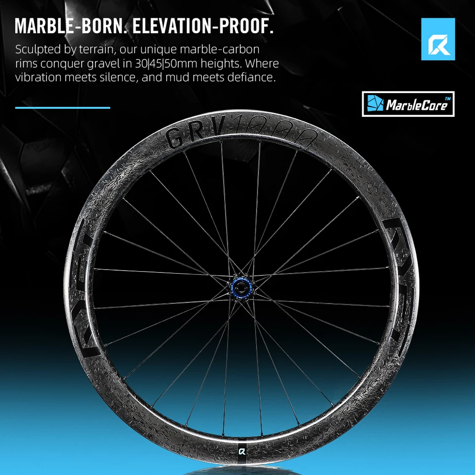 RYET 1280g Gravel Carbon Wheelset 52T Ceramic Ratchet Hub Pillar