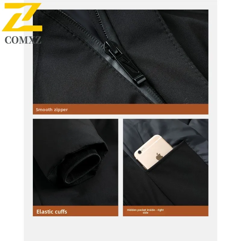 Men Outdoor Hood Jacket Winter Thermal Parka Thickened Windproof Coat Cold Weather  Waterproof Fleece Lined Streetwear Overcoat