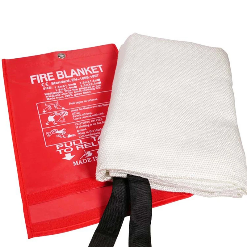 Fire blanket 2/3/4 pieces Optional Glove hook Fiberglass emergency fire blanket can be