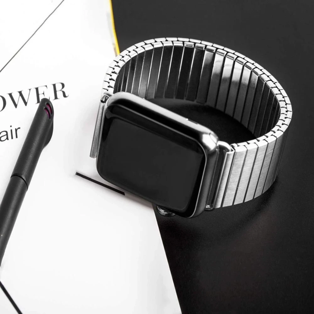 Stainless Steel Stretch Bracelet for Apple Watch - Elastic Strap