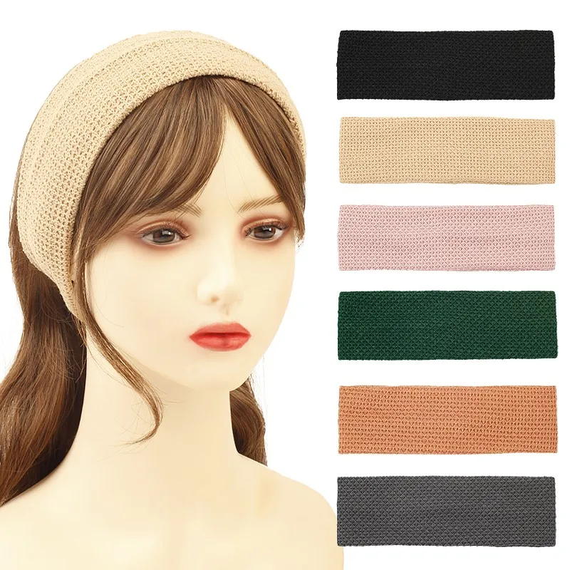 

Women Casual Colorful Hairband Daily Fashion Headbands Concise Texture Design For Girls Hair Accessoriess Solid Headress