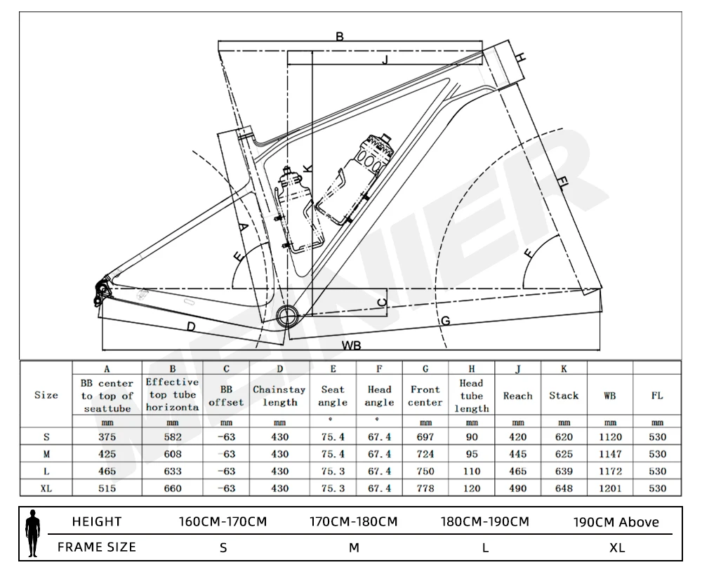 Description Picture 3 of itemCarbon MTB Frame  29er Frameset UDH Hange 148x12 Boost Full Internal Carbon Mountain Bicycle Hardtail Frames S/M/L/XL