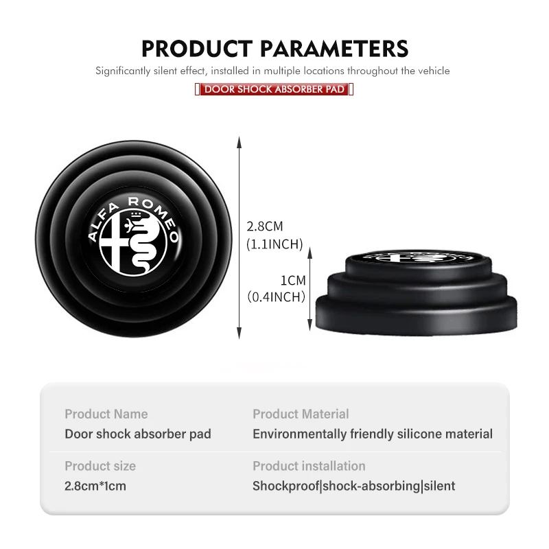 Silicone Car Door Anti-Shock Buffer Pads - Universal Crash Pad Accessories