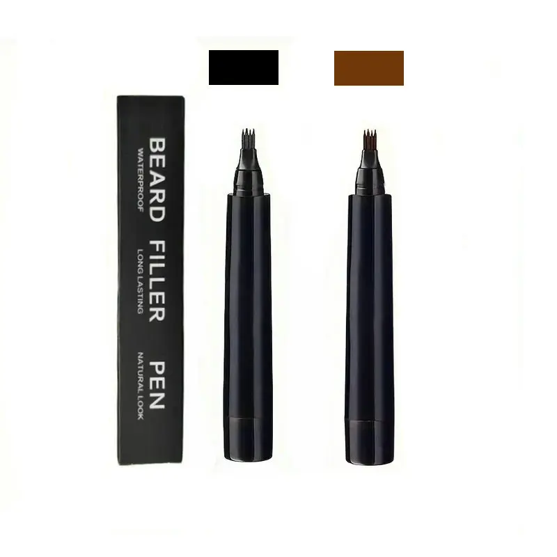 beard coloring pen Waterproof Beard Pen Filler Men Moustache Coloring Filling Enhancer Black Fiber Hair Stuffing Tool