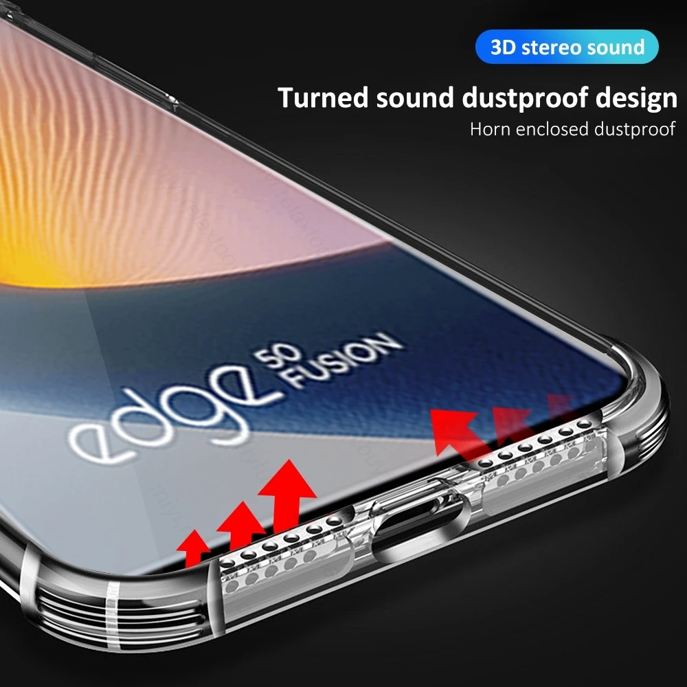 Crystal Clear TPU Soft Cover for Motorola Edge 50 Fusion - Enhanced Camera Protection