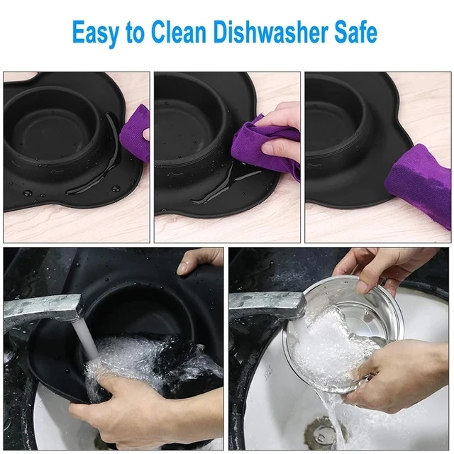 Antislip Double Dog Bowl With Silicone Mat Durable Stainless Steel Water Food Feeder Pet Feeding Drinking Bowls for Dogs Cats 3