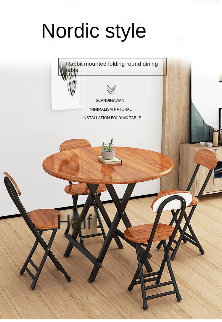 Description Picture 2 of item60cm 70cm Width Round Dining Table Coffee Table Journal Outdoor Folding Table Furniture for Home Furniture