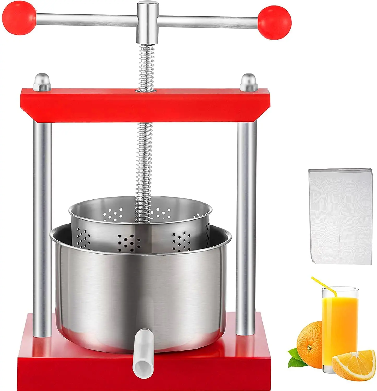 VEVOR Wine Presser Grape Press for Wine Making 2L Fruit & Tincture Press Machine