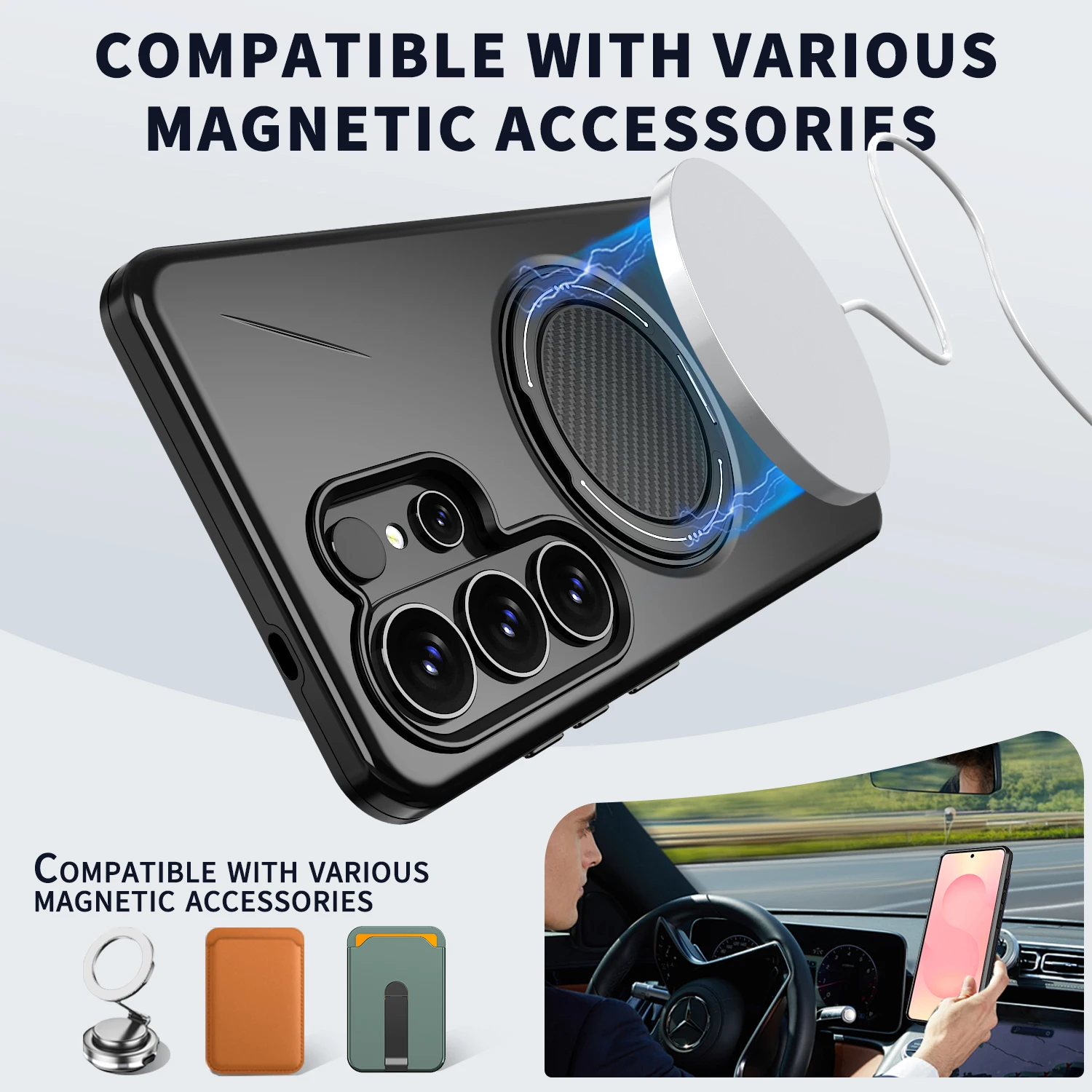 360° Rotating Magnetic Stand Phone Case with Bracket Cover
