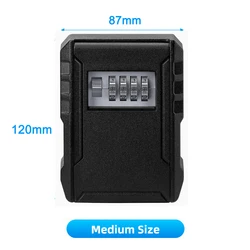 Secure Wall - Mounted Waterproof Key Lock Box with 4 - Digit Combination (Medium Box)