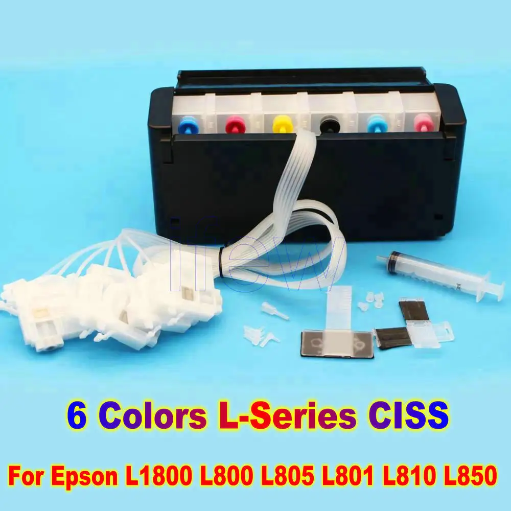 

6 Colors L1800 CISS Ink Tank System Printer External Cartridge Device Kit For Epson L805 L800 L1800 L801 L810 L850 CISS L-Series