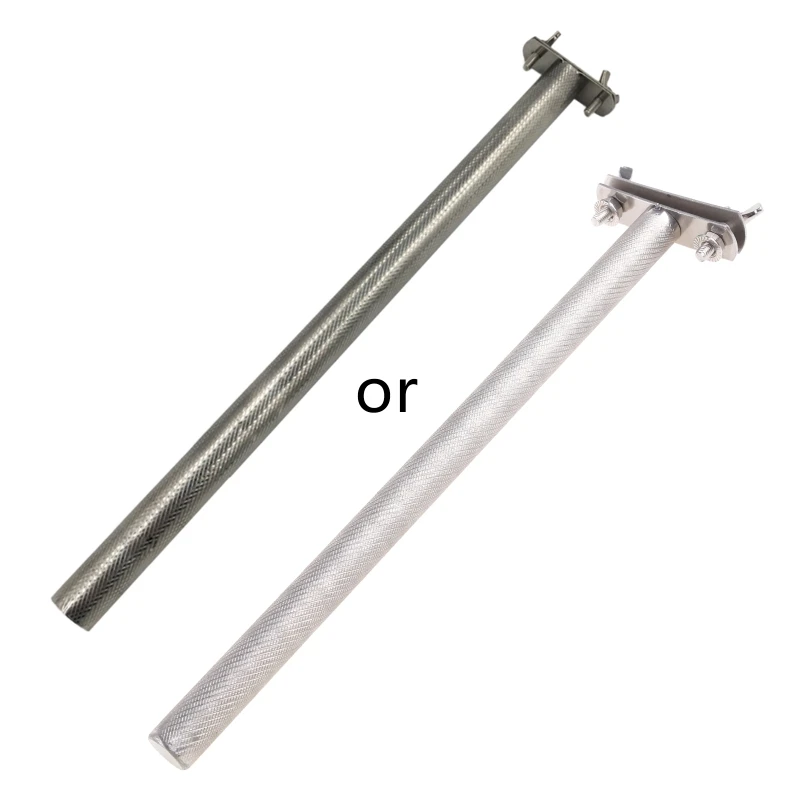 Bird Perch Parrot Stainless Steel Stand with Rhombic Pattern Anti-Slip Grinding Claw Bar for Small Medium Birds 3 Sizes