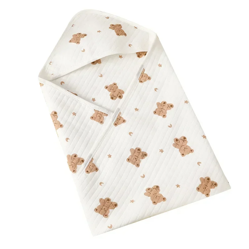 Kawaii Baby Infant Cotton Safe Soft Swaddling Muslin Blanket Bath Towel Cartoon Animal Bear Dragon Diaper Wrap Cloth Bedding