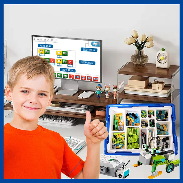 NEW Technical Parts Wedo  Battery Robotics Construction Set Building Blocks Compatible Wedo 2.0 Educational DIY 3