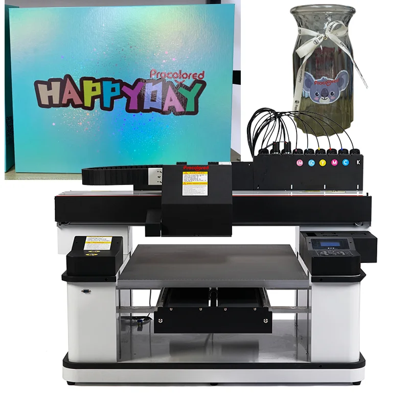 6090 UV 프린터 (2헤드 XP600 TX800 I1600 I3200 프린트헤드 포함) 6090 UV 평판 프린터 (병, 머그컵, 펜, 아크릴, 유리, 금속 인쇄 가능)