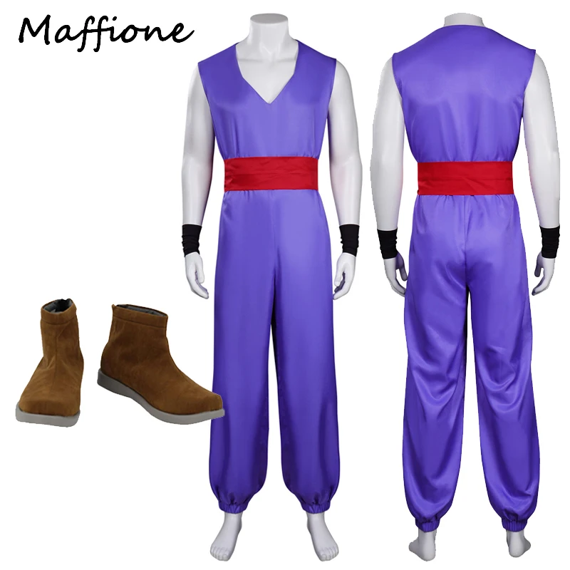 

Son Cosplay Gohan Shoes Boots Halloween Costumes Accessory Custom Made