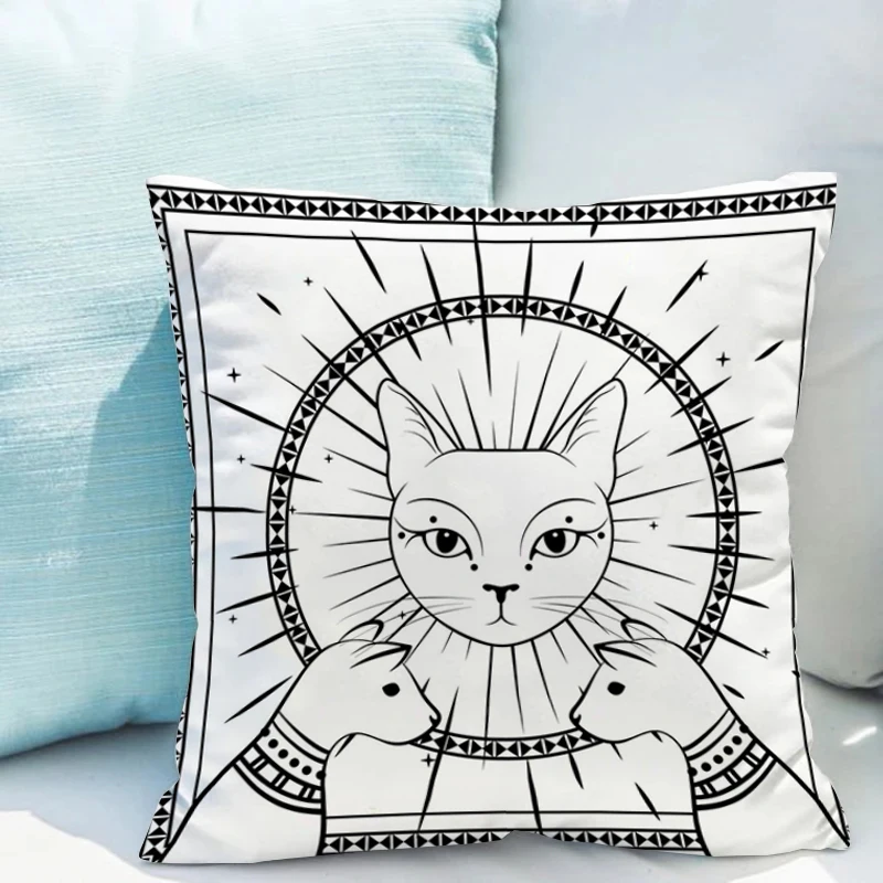 

Adult Tarot Cat Pillowcases Cushion Cover Body Pillow for 40x40cm Double-sided Printing Sofa Sets 40x40 45x45 Cushions Covers