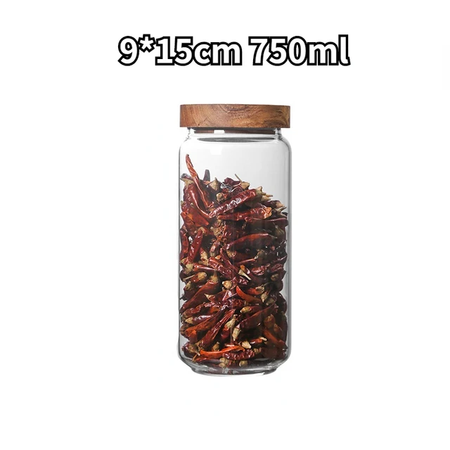 Glass Food Storage Jar with Airtight Bamboo Lid - Ideal for Cookies, Nuts, Coffee Beans, and Cereal