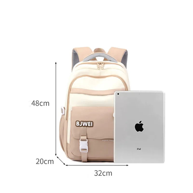 2024 Summer BAIJIAWEI Brand Designer Youth Backpacks for Girls Cute school bag for teenagers Academy style Colorful backpack 3