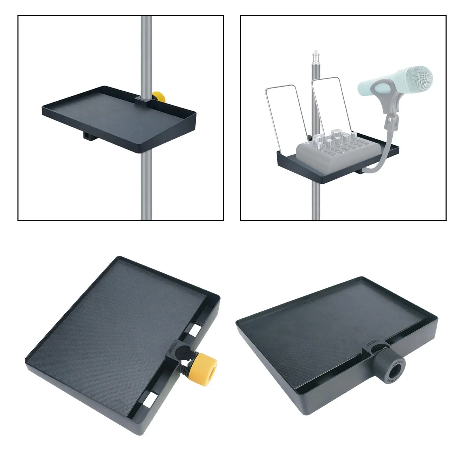 Mic Stand Tray Anti Slip Sound Card Tray for Music Studio Music Sheet Stage