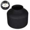 Modern Iron Flower Vase Matte Black Vase Home Decor Large Black Vase Metal Flower Pot Office Plant Holder Bouquet Vase 3
