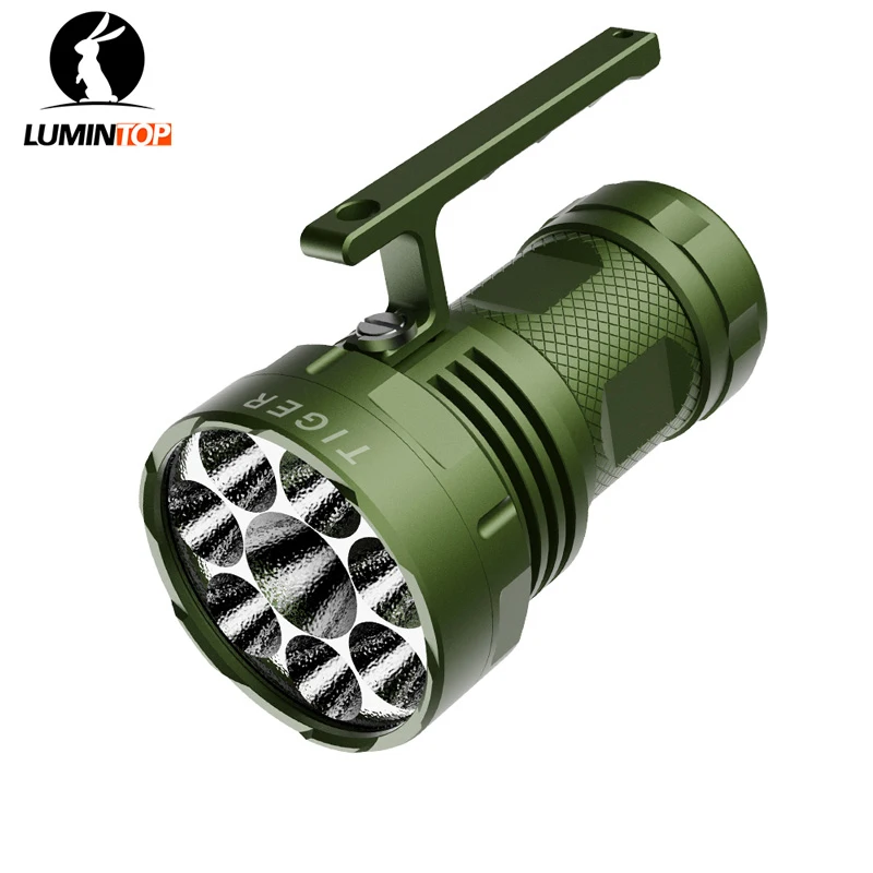 

LUMINTOP TIGER 2.0 Flashlight 8*LEDS Max 45000 lumens 1120M far-reachina beam distance torch lanterns Built in battery pack