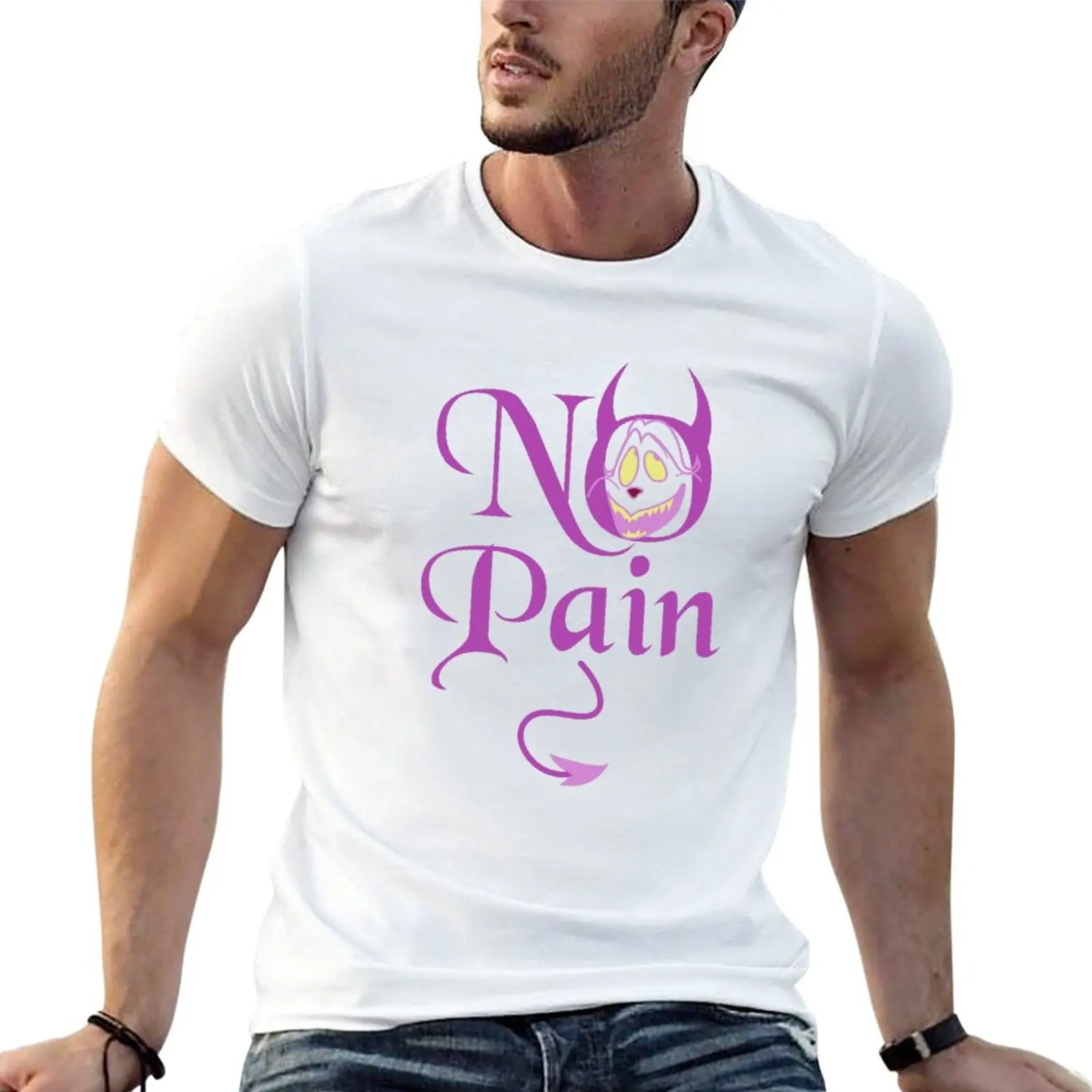 

No Pain T-Shirt summer tops boys animal print shirt Aesthetic clothing mens t shirt