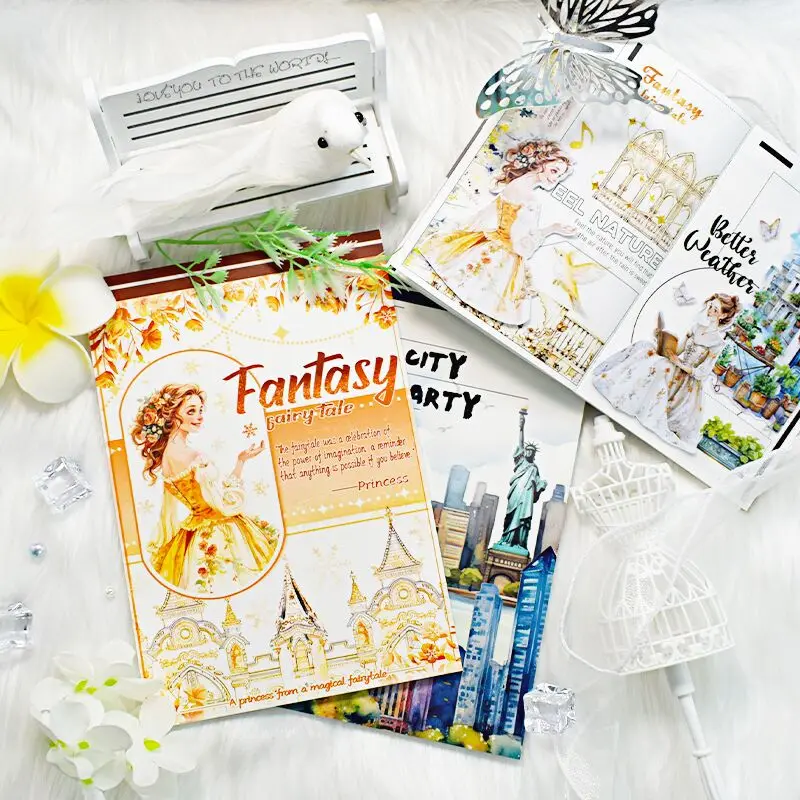 20 Fogli Adesivi Per Album Paesaggio E Città - Set Con Stickers Washi E PET Trasparenti Per Junk Journal
