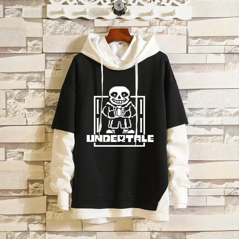 

Anime Undertale Sans Sweatshirts Cosplay Costume Hoodies 3D Classic Men Women Hoodie Clothing Fake Hip Hop Two Piece