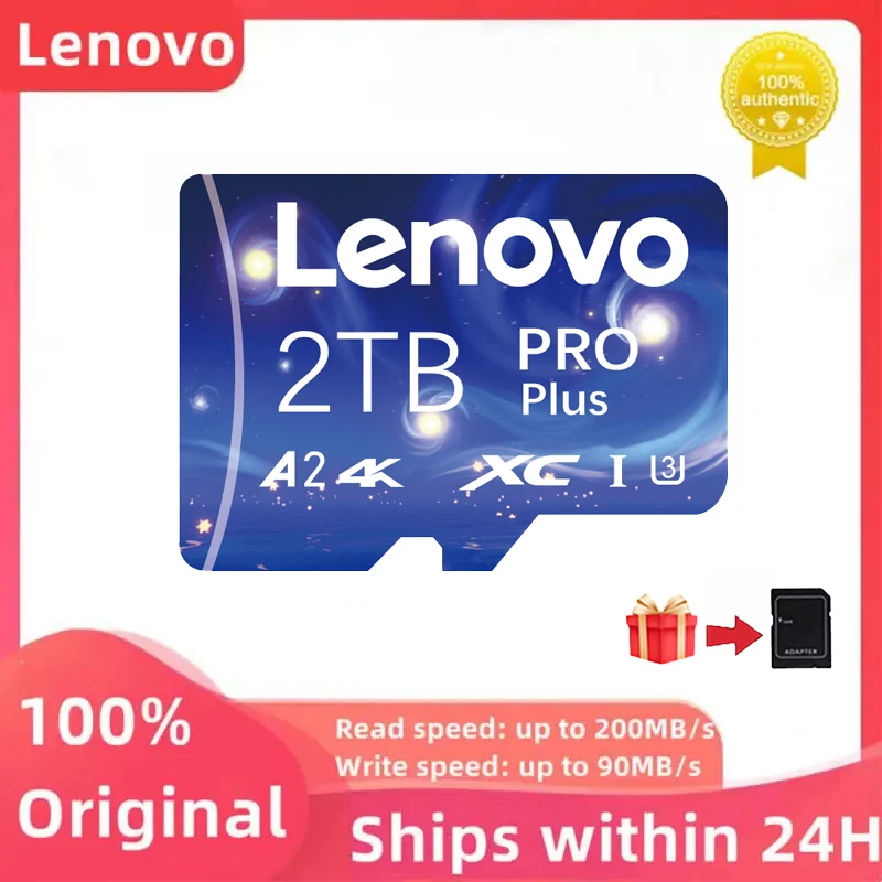 Scheda Di Memoria Lenovo 2Tb C10 Micro Tf Sd Card Class10 Sd/Tf Flash Card 64/128/256/512Gb Mini Sd Card Per Nintendo Switch Phone