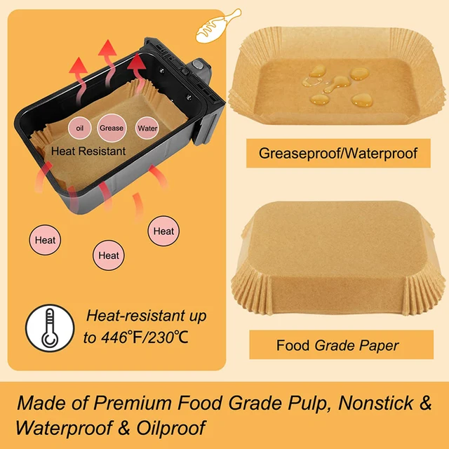 Plateau à papier jetable pour friteuse à air Papier de cuisson épaissi -  LIVINGbasics®