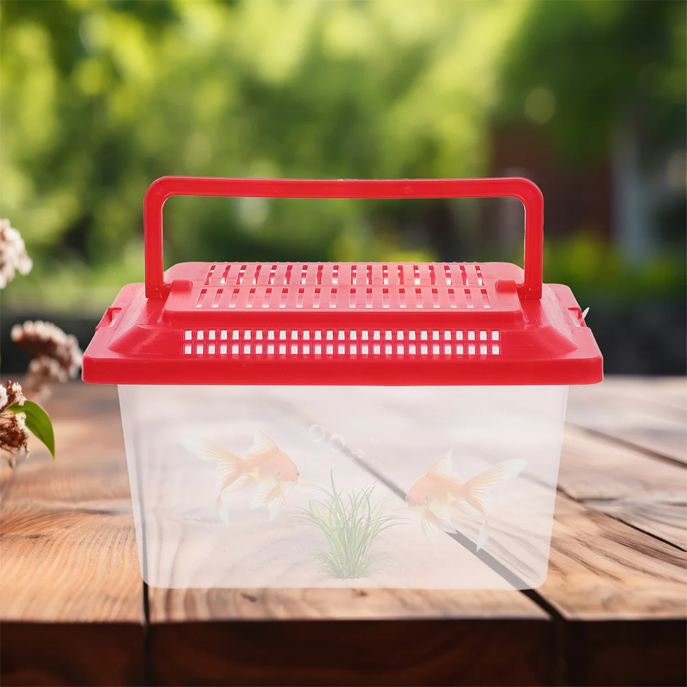 Portable Fish Tank Containers Aquatic Travel Turtle Aquarium Kit Suite Hermit Crab Transport Pp Goldfish Baby