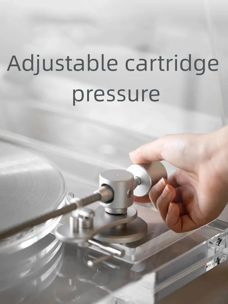 New Arrival Acrylic clear Body at Moving Cartridge Adjustable Pressure Tonearm S