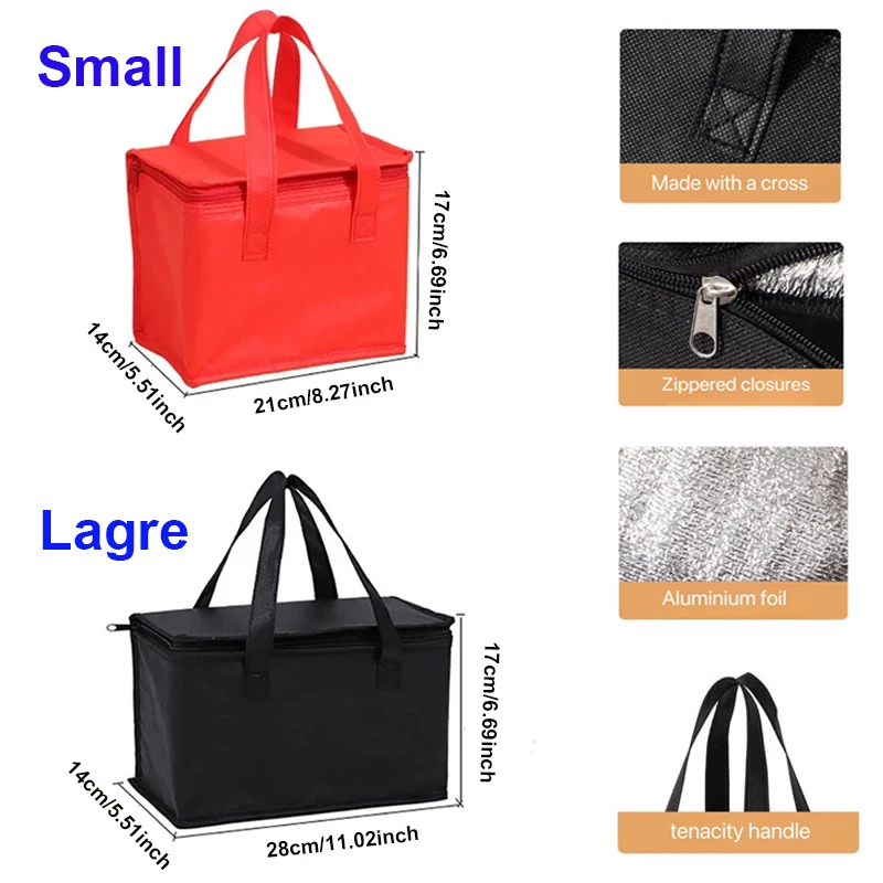 Portable Insulated Lunch Cooler Bag – Foldable Thermal Tote for Food, Drinks, Beer, Ice... - SKU ICB16782 - UGI Packaging