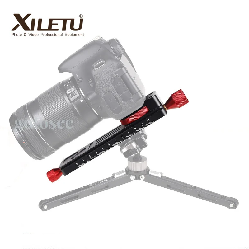 XILETU LCB-16M Mini Macro Photography Rail Slider Quick Release Plate Holder Gear Slide for Camera Tripod Time-lapse ARCA SWISS camera rail slider