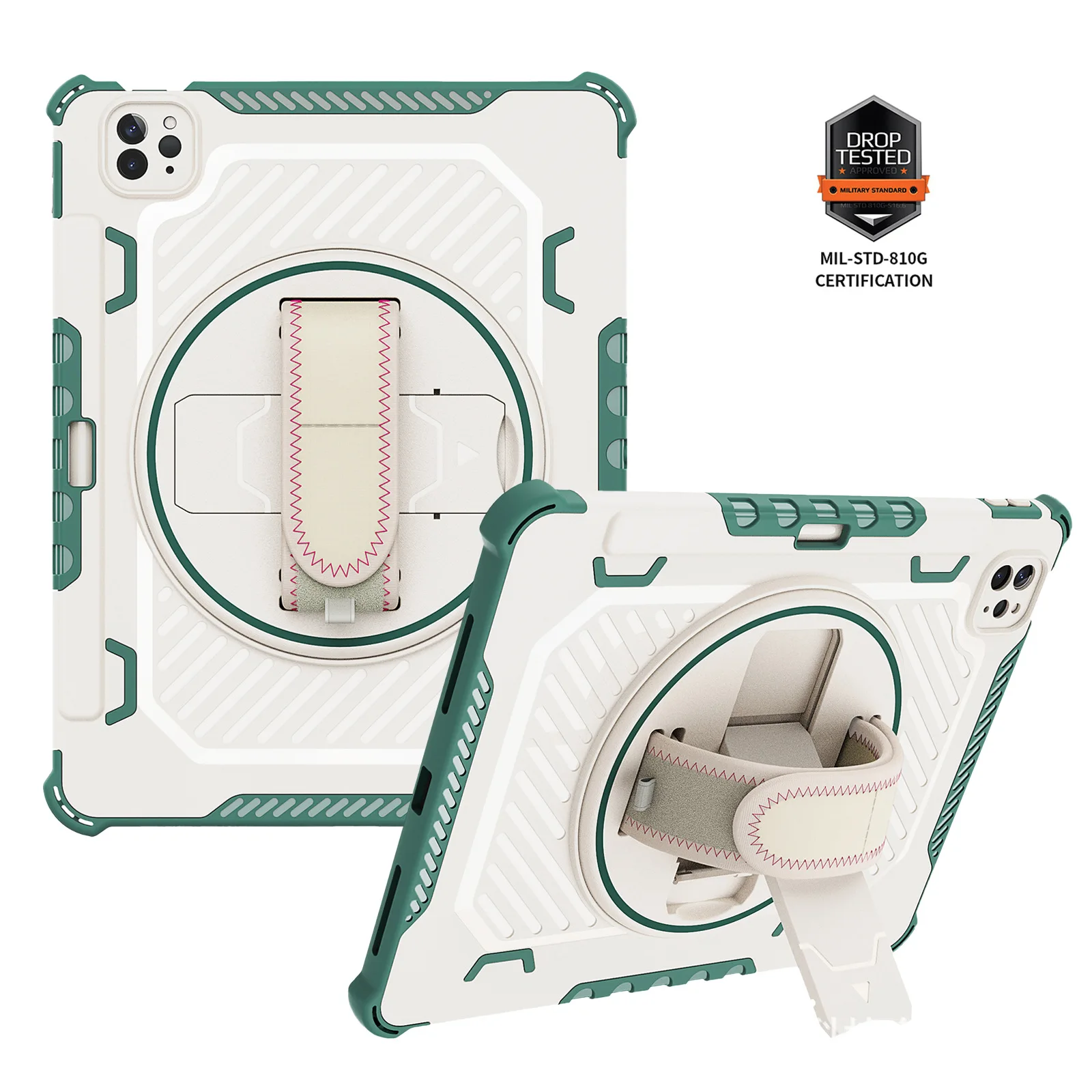 Ultimate 360° Kickstand Tablet Case with Hand Strap & Pencil Holder